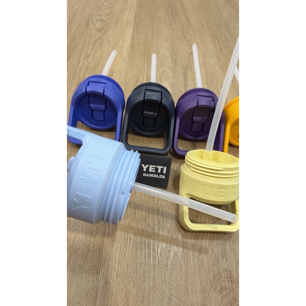Yeti Rambler Bottle Straw Cap - Chartreuse FITS ALL YETI BOTTLES Lot Of 6 - Picture 3 of 3